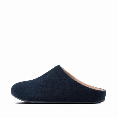 Fitflop Women's CHRISSIE Felt Slippers - Blue, PH7032164